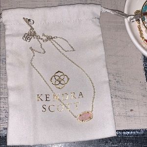 Kendra Scott Elisa necklace light pink drusy